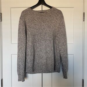 J. Crew Cream and Brown Knit Sweater